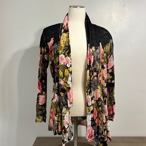 INC Floral Open Front Floral Cardigan